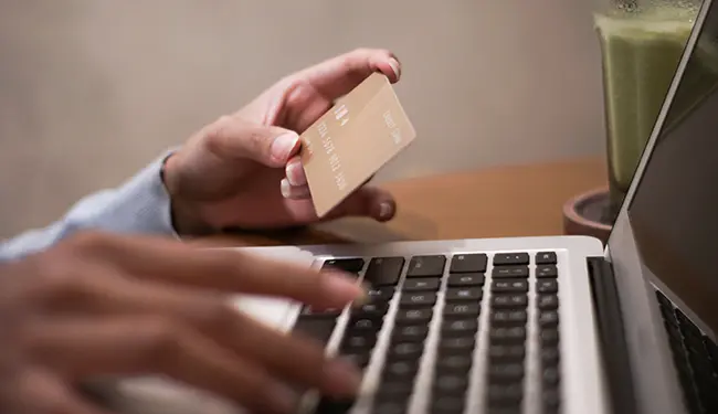 online purchase with credit card