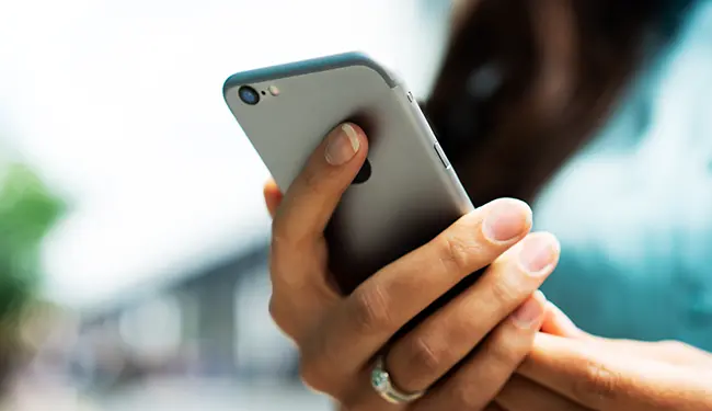 woman on phone