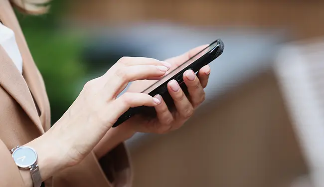 banking on phone