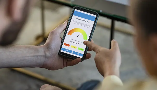 credit score on mobile phone